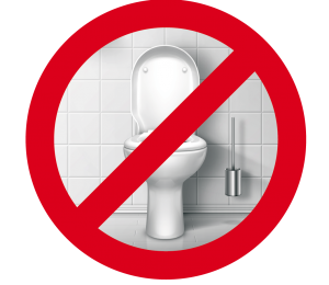 Prohibición uso WC